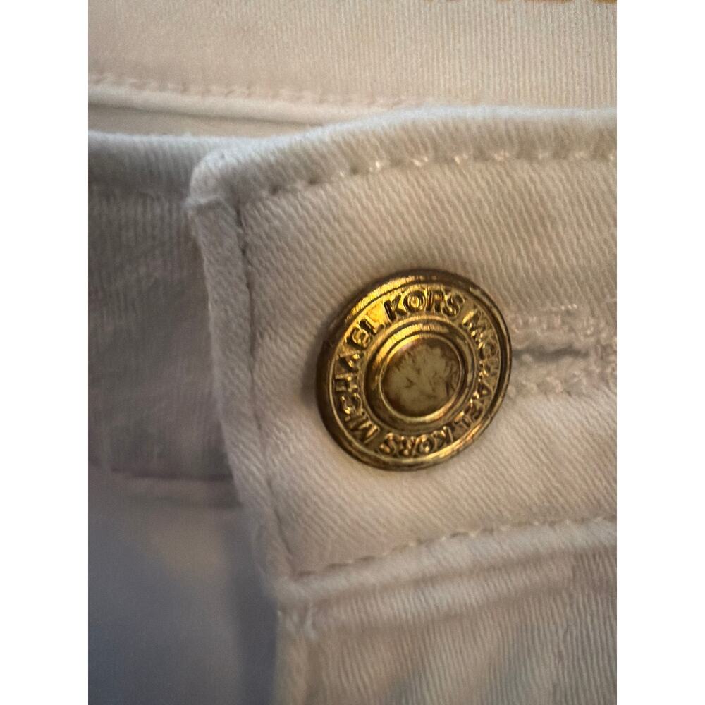 MICHAEL KORS Izzy Skinny Jeans White 12 Mid Rise Ankle Length Silhouette - Picture 6 of 13